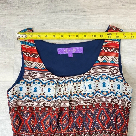 Jolie Boho Aztec Print Summer Dress Size 6 - Picture 12 of 17